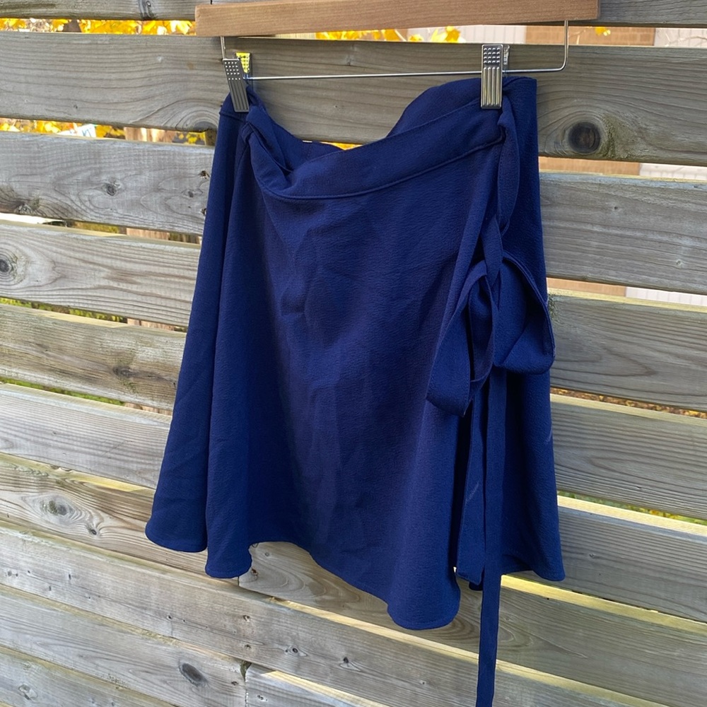 American Apparel Navy Wrap Skirt
